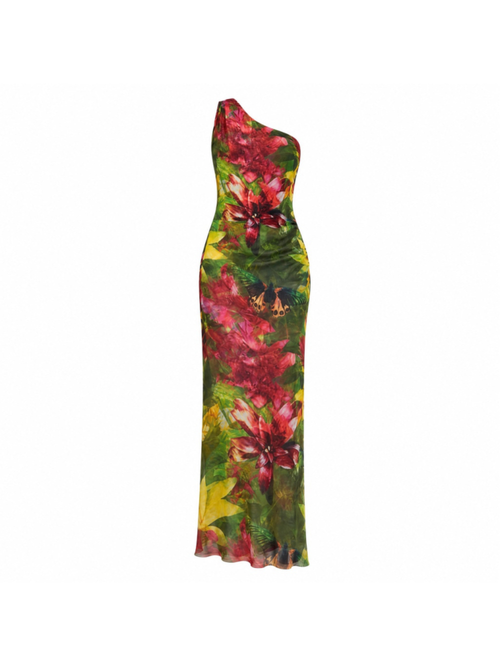 Alice + Olivia Floral Butterfly One Shoulder Jumpsuit Size Small